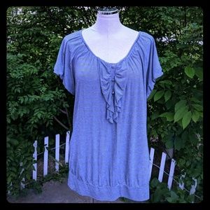 Lane Bryant sofstretch blouse short sleeve 14 16